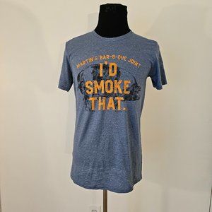 MARTIN'S BAR-B-QUE JOINT I'D SMOKE THAT. ADULT SOFT T-SHIRT - SIZE MEDIUM